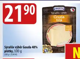 Bala MADETA Sýrařův výběr Gouda 48% plátky nabídka