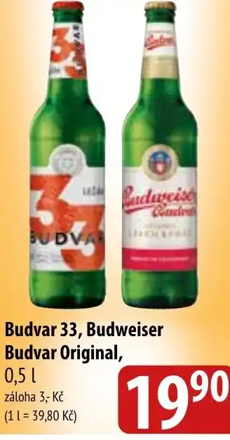 Bala Budvar 33, Budweiser Budvar Original nabídka