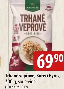 Bala Trhané vepřové, Kuřecí Gyros nabídka