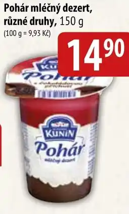 Bala Pohár mléčný dezert nabídka