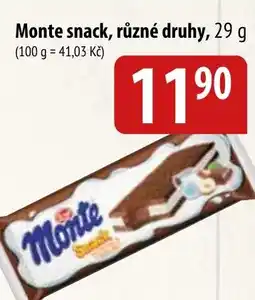 Bala Monte snack nabídka
