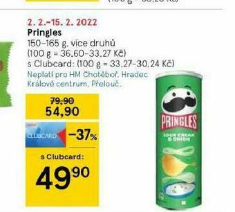 Tesco Pringles nabídka