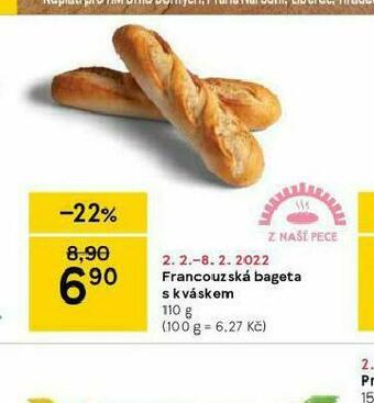 Tesco Francouzská bageta s kváskem nabídka
