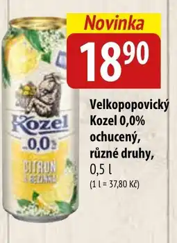 Bala Velkopopovický Kozel 0,0% ochucený nabídka