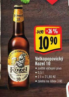 Albert Pivo velkopopovický kozel nabídka