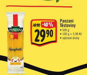 Jip Panzani těstoviny nabídka
