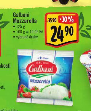 Albert Galbani mozzarella sýr nabídka