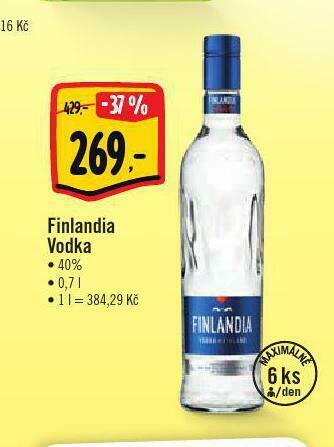 Albert Finlandia vodka nabídka