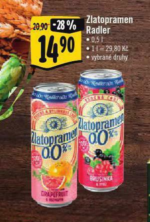 Albert Zlatopramen radler nabídka