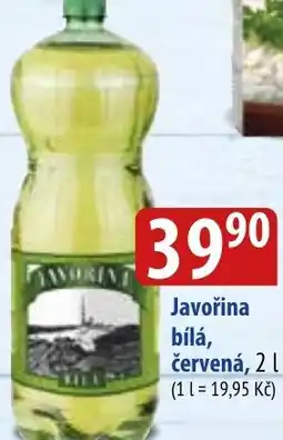 Bala Javořina bílá, červená nabídka