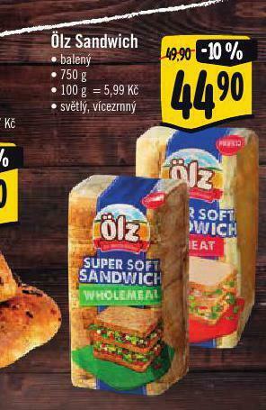 Albert Olz sandwich nabídka