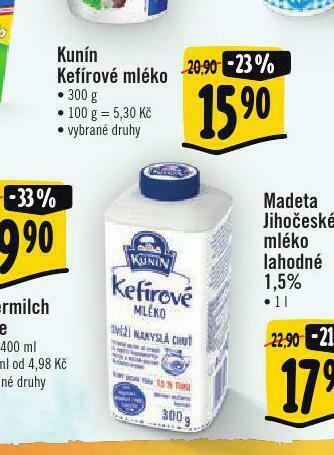 Albert Kunín kefírové mléko nabídka