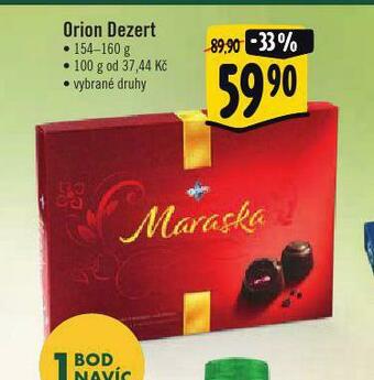Albert Orion dezert nabídka