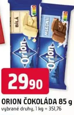 Trefa Orion čokoláda nabídka