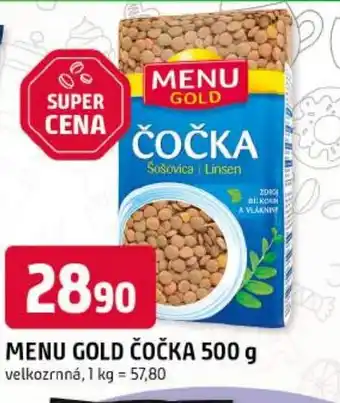 Trefa Menu gold čočka nabídka