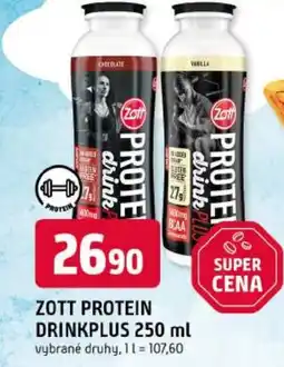 Trefa Zott protein drinkplus nabídka