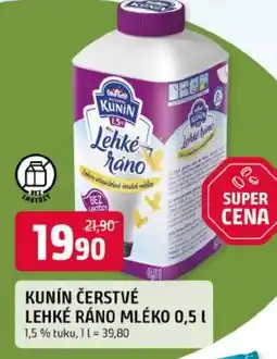 Trefa Kunín čerstvé lehké ráno mléko nabídka