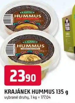 Trefa Krajánek hummus nabídka