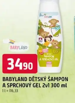 Trefa Babyland dětský šampon a sprchový gel 2v1 nabídka