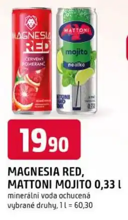 Trefa Magnesia red, mattoni mojito minerální voda ochucená nabídka