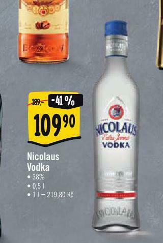 Albert Nicolaus vodka nabídka