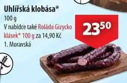 CBA Uhlířská klobása nabídka