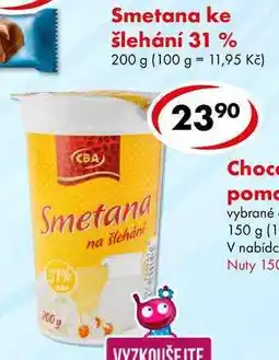 CBA Smetana ke šlehání 31 % nabídka