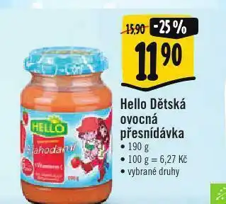 Albert Hello dětská ovocná přesnídávka nabídka