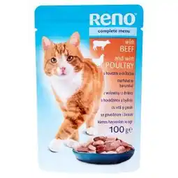Tamda Foods Reno Kompletní krmivo pro dospělé kočky s hovězím a drůbežím 100g nabídka