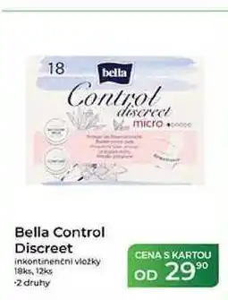 Tamda Foods Bella Control Discreet inkontinenční vložky 18ks, 12ks nabídka