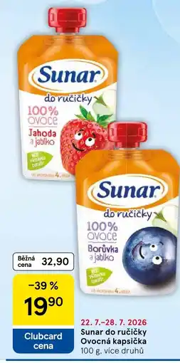 Tesco Sunar do ručičky Ovocná kapsička nabídka