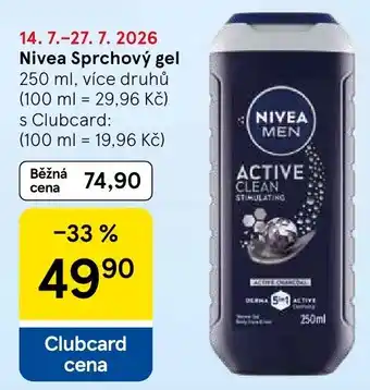 Tesco Nivea Sprchový gel nabídka