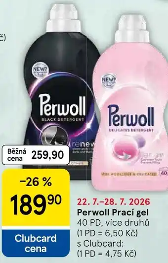 Tesco Perwoll Prací gel nabídka