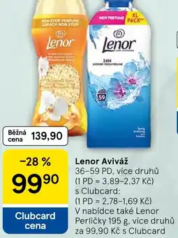 Tesco Lenor Aviváž nabídka