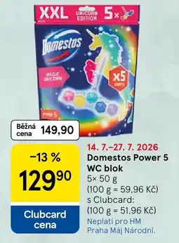 Tesco Domestos Power 5 WC blok nabídka