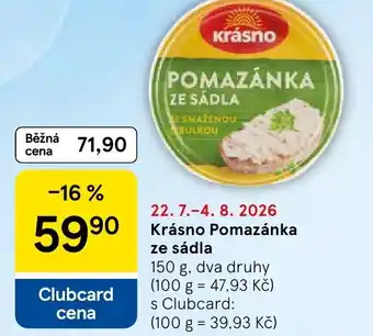 Tesco Krásno Pomazánka ze sádla nabídka