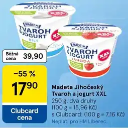 Tesco Madeta Jihočeský Tvaroh a jogurt XXL nabídka