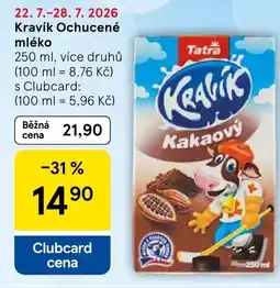 Tesco Kravík Ochucené mléko nabídka