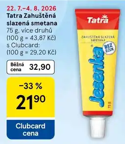 Tesco Tatra Zahuštěná slazená smetana nabídka