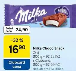 Tesco Milka Choco Snack nabídka