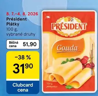 Tesco Président Plátky nabídka