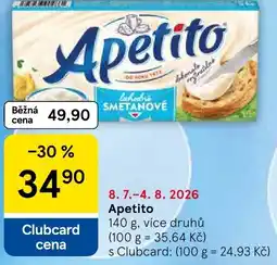 Tesco Apetito nabídka