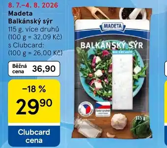 Tesco Madeta Balkánský sýr nabídka
