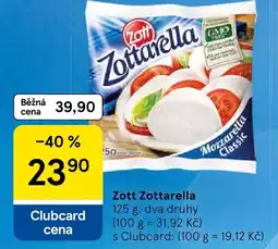 Tesco Zott Zottarella nabídka