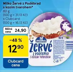 Tesco Milko Žervé z Poděbrad s kozím tvarohem nabídka