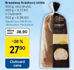 Tesco Breadway Kváskový chléb nabídka