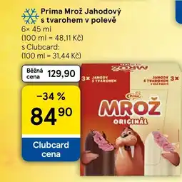 Tesco Prima Mrož Jahodový ´s tvarohem v polevě nabídka