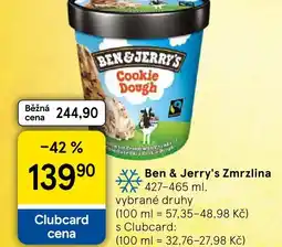 Tesco Ben & Jerry's Zmrzlina nabídka