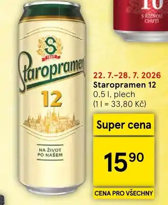 Tesco Staropramen 12 nabídka