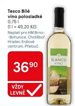 Tesco Tesco Bílé víno polosladké nabídka